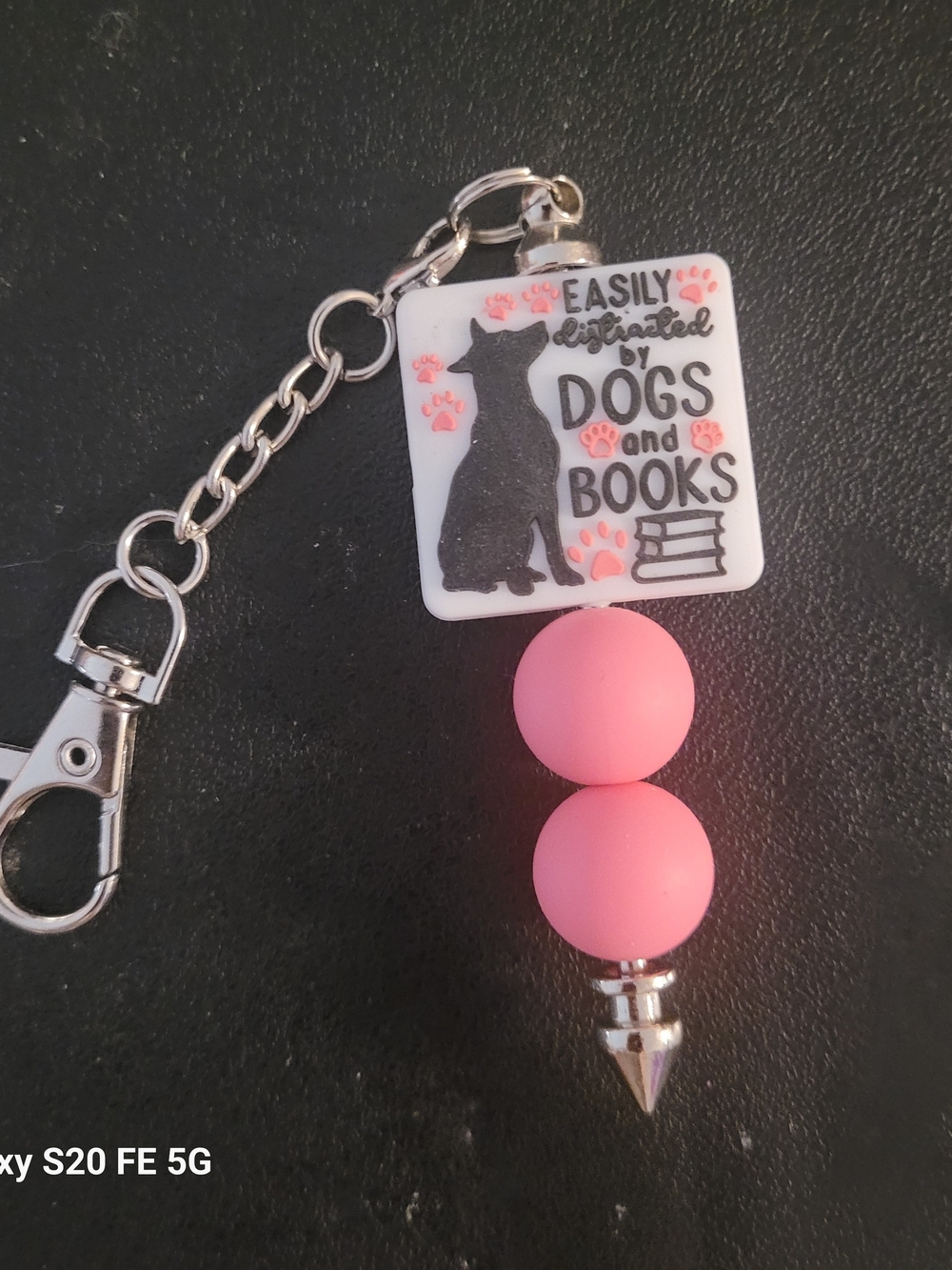Handmade Dog Quote Keychain